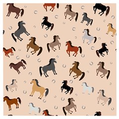 Horses For Courses Pattern Wooden Puzzle Square by Ket1n9