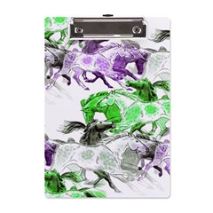 Horse Horses Animal World Green A5 Acrylic Clipboard by Ket1n9