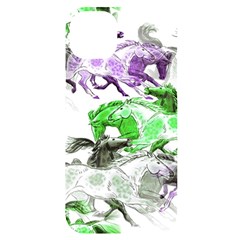 Horse Horses Animal World Green Iphone 14 Plus Black Uv Print Case by Ket1n9