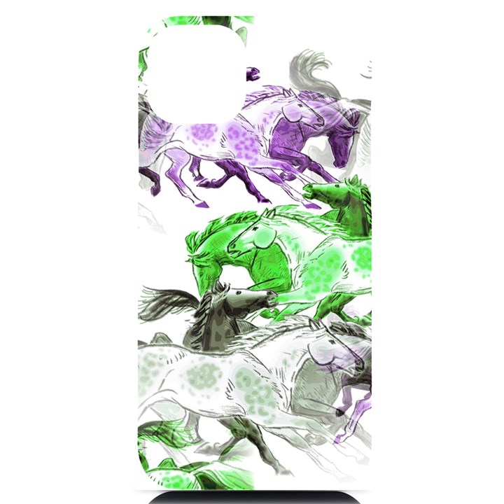 Horse Horses Animal World Green iPhone 14 Plus Black UV Print Case