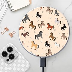 Horses For Courses Pattern Wireless Fast Charger(white) by Ket1n9