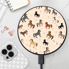 Horses For Courses Pattern Wireless Fast Charger(black) by Ket1n9