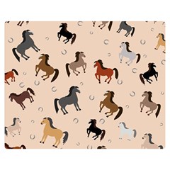 Horses For Courses Pattern Premium Plush Fleece Blanket (medium) by Ket1n9