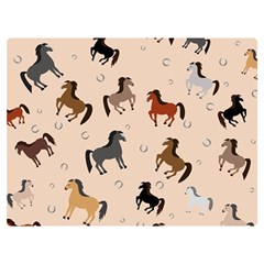 Horses For Courses Pattern Premium Plush Fleece Blanket (extra Small) by Ket1n9