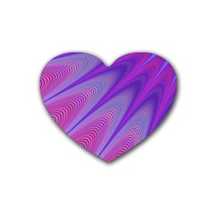 Purple Star Sun Sunshine Fractal Rubber Heart Coaster (4 Pack) by Ket1n9