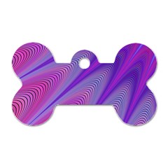 Purple Star Sun Sunshine Fractal Dog Tag Bone (two Sides) by Ket1n9