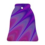 Purple Star Sun Sunshine Fractal Bell Ornament (Two Sides) Back