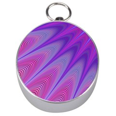 Purple Star Sun Sunshine Fractal Silver Compasses by Ket1n9