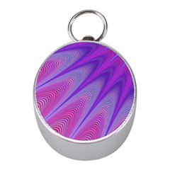 Purple Star Sun Sunshine Fractal Mini Silver Compasses by Ket1n9