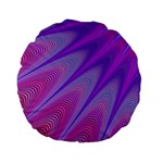 Purple Star Sun Sunshine Fractal Standard 15  Premium Flano Round Cushions Front