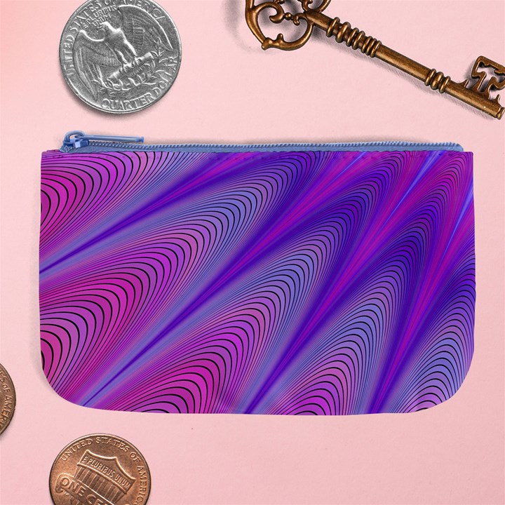 Purple Star Sun Sunshine Fractal Large Coin Purse