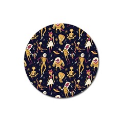 Alien Surface Pattern Magnet 3  (round) by Ket1n9