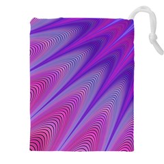 Purple Star Sun Sunshine Fractal Drawstring Pouch (5xl) by Ket1n9