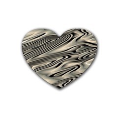 Alien Planet Surface Rubber Coaster (heart) by Ket1n9