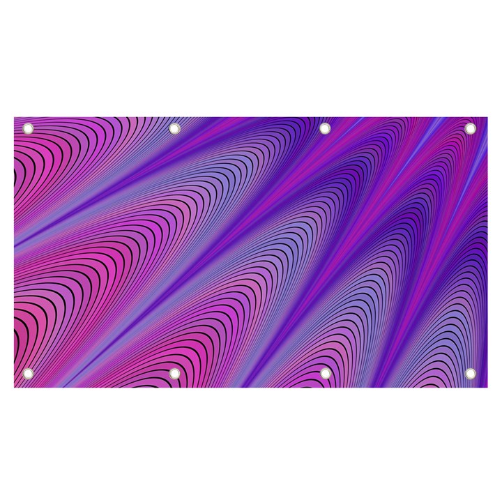 Purple Star Sun Sunshine Fractal Banner and Sign 7  x 4 