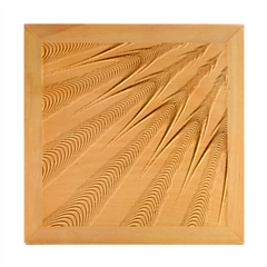 Purple Star Sun Sunshine Fractal Wood Photo Frame Cube by Ket1n9