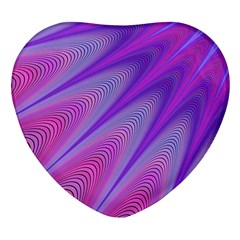 Purple Star Sun Sunshine Fractal Heart Glass Fridge Magnet (4 Pack) by Ket1n9