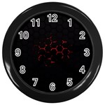 Abstract Pattern Honeycomb Wall Clock (Black) Front