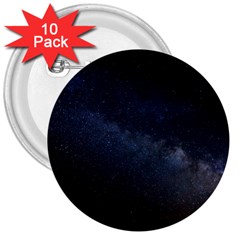 Cosmos Dark Hd Wallpaper Milky Way 3  Buttons (10 Pack)  by Ket1n9