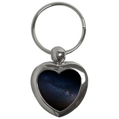 Cosmos Dark Hd Wallpaper Milky Way Key Chain (heart) by Ket1n9