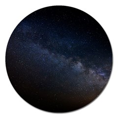 Cosmos Dark Hd Wallpaper Milky Way Magnet 5  (round) by Ket1n9