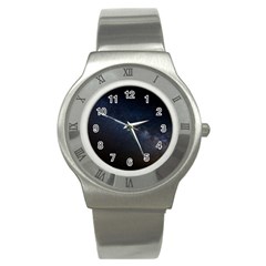 Cosmos Dark Hd Wallpaper Milky Way Stainless Steel Watch by Ket1n9