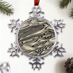 Alien Planet Surface Metal Large Snowflake Ornament