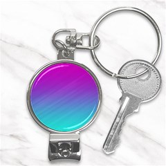 Background Pink Blue Gradient Nail Clippers Key Chain