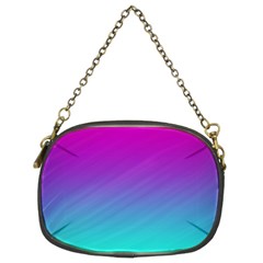 Background Pink Blue Gradient Chain Purse (Two Sides)