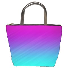 Background Pink Blue Gradient Bucket Bag