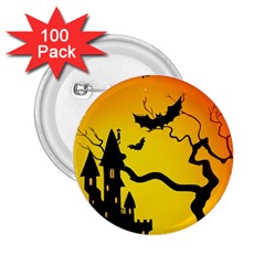 Halloween Night Terrors 2 25  Buttons (100 Pack)  by Ket1n9