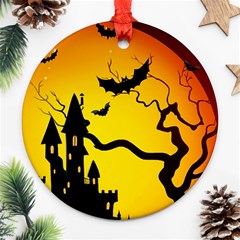 Halloween Night Terrors Round Ornament (two Sides) by Ket1n9