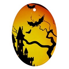 Halloween Night Terrors Oval Ornament (two Sides) by Ket1n9