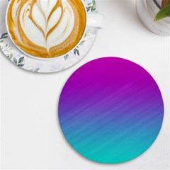 Background Pink Blue Gradient Uv Print Round Tile Coaster by Ket1n9