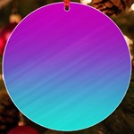 Background Pink Blue Gradient UV Print Acrylic Ornament Round Front