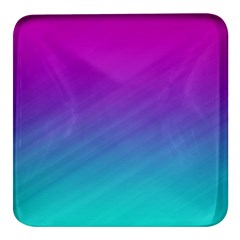 Background Pink Blue Gradient Square Glass Fridge Magnet (4 pack)