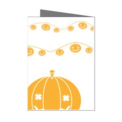 Pumpkin Halloween Deco Garland Mini Greeting Cards (pkg Of 8) by Ket1n9