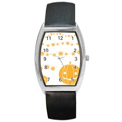 Pumpkin Halloween Deco Garland Barrel Style Metal Watch by Ket1n9