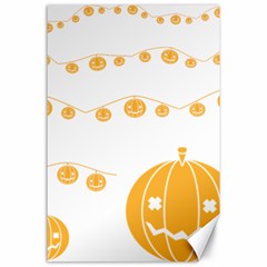 Pumpkin Halloween Deco Garland Canvas 24  X 36  by Ket1n9