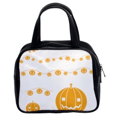 Pumpkin Halloween Deco Garland Classic Handbag (two Sides)