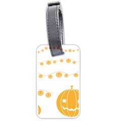 Pumpkin Halloween Deco Garland Luggage Tag (one Side) by Ket1n9