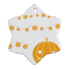 Pumpkin Halloween Deco Garland Ornament (snowflake) by Ket1n9