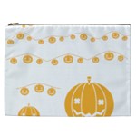 Pumpkin Halloween Deco Garland Cosmetic Bag (XXL) Front