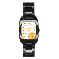 Pumpkin Halloween Deco Garland Stainless Steel Barrel Watch by Ket1n9