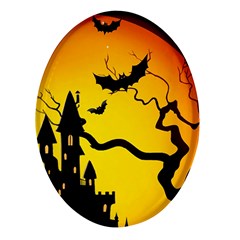 Halloween Night Terrors Oval Glass Fridge Magnet (4 Pack) by Ket1n9