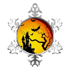 Halloween Night Terrors Metal Small Snowflake Ornament by Ket1n9