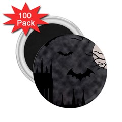 Halloween Background Halloween Scene 2 25  Magnets (100 Pack)  by Ket1n9