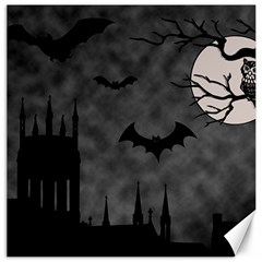 Halloween Background Halloween Scene Canvas 16  X 16  by Ket1n9