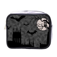 Halloween Background Halloween Scene Mini Toiletries Bag (one Side) by Ket1n9