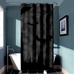 Halloween Background Halloween Scene Shower Curtain 36  X 72  (stall)  by Ket1n9